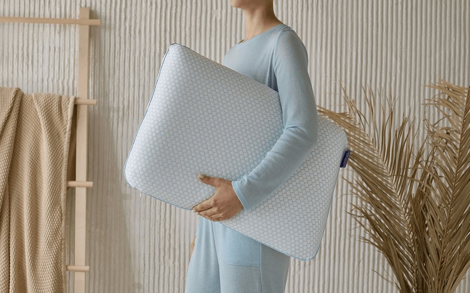 Alpha Cool pillow in a bedroom interior, view 1