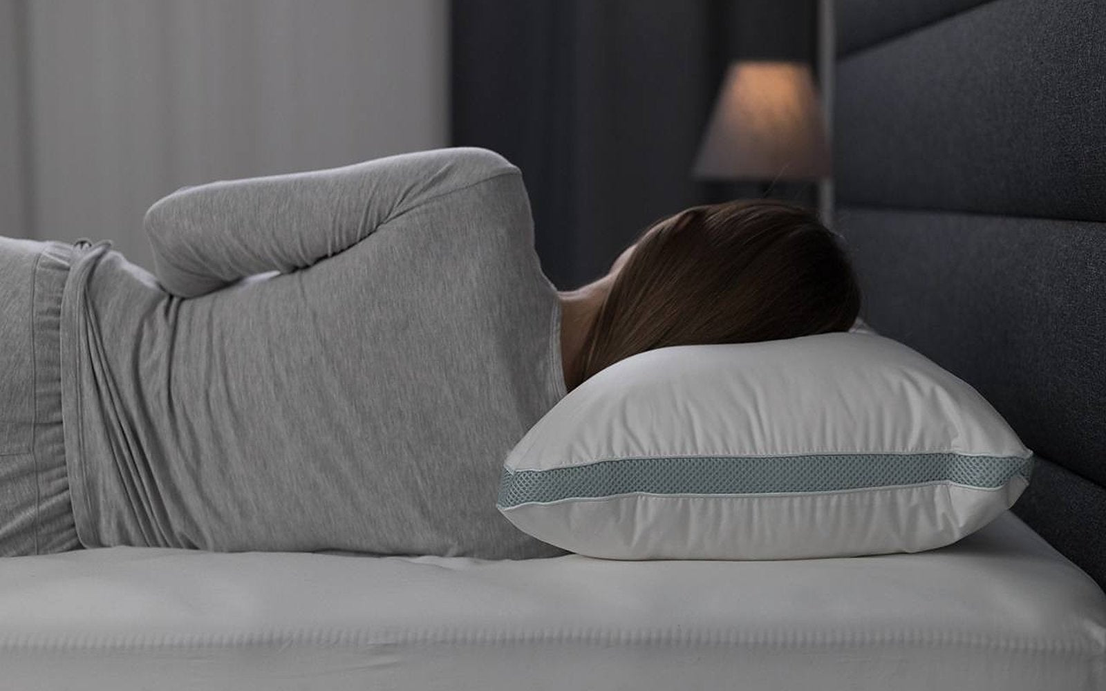 Hybrid pillow in a bedroom interior, view 1