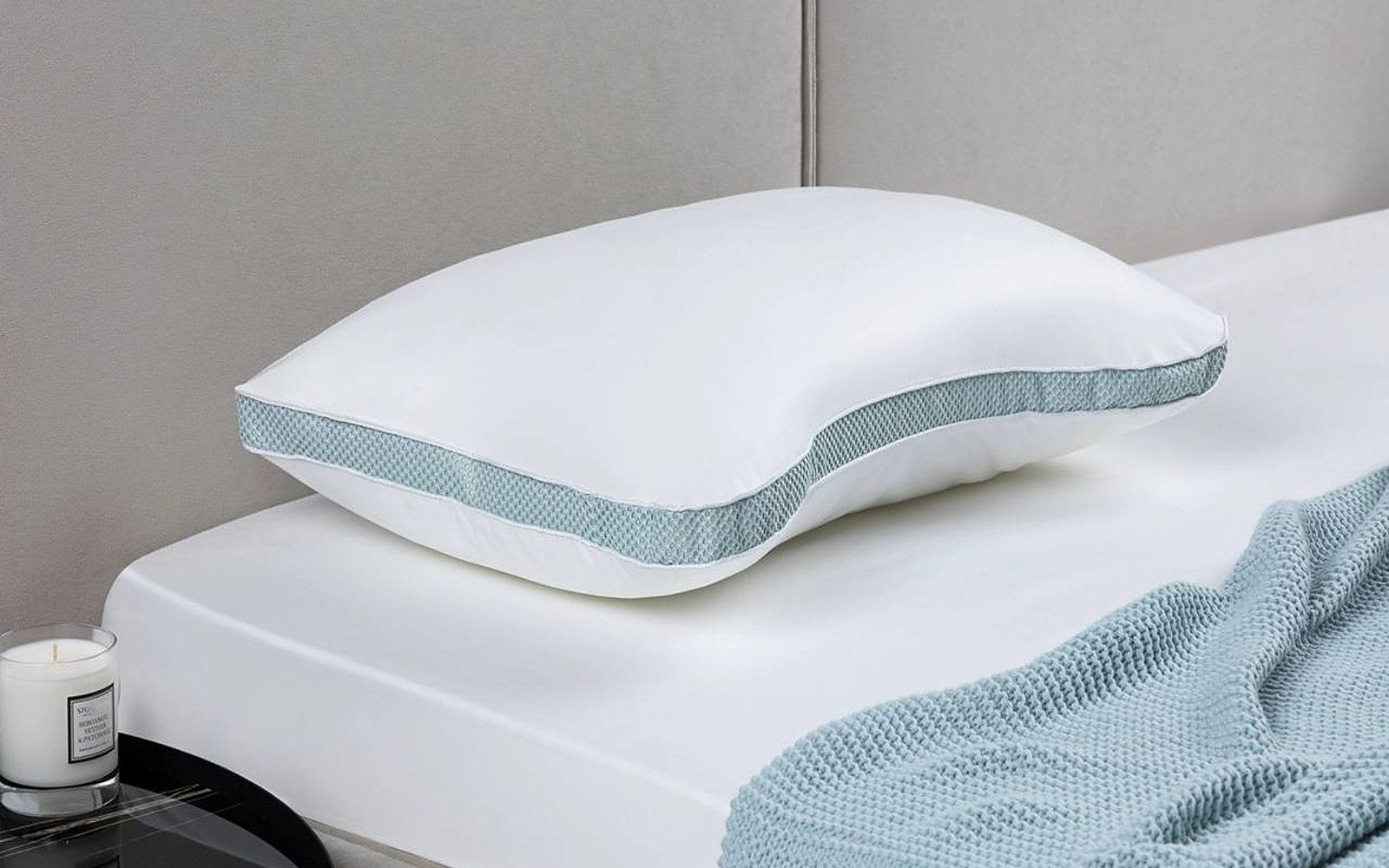 Hybrid pillow in a bedroom interior, view 2