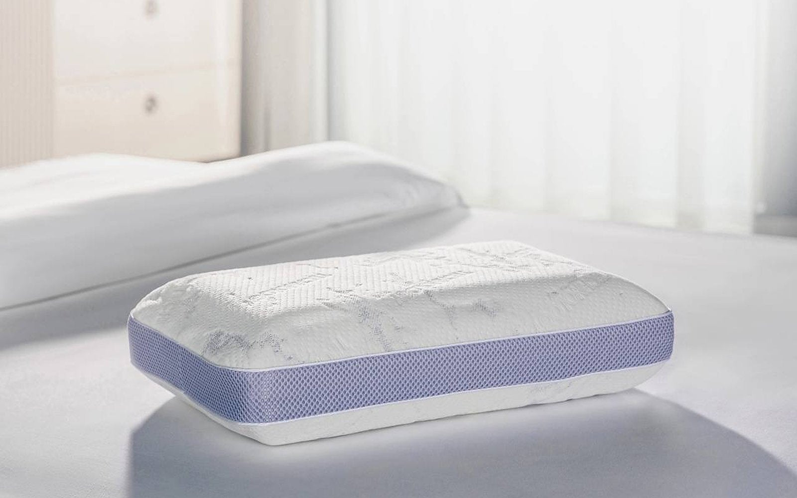 Immuno pillow in a bedroom interior, view 1