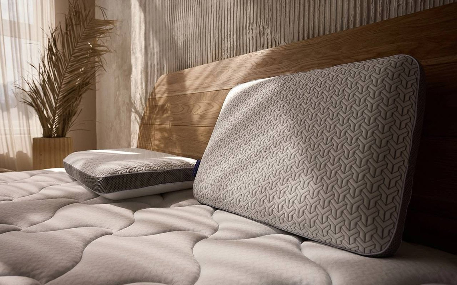 Immuno Cool pillow in a bedroom interior, view 2