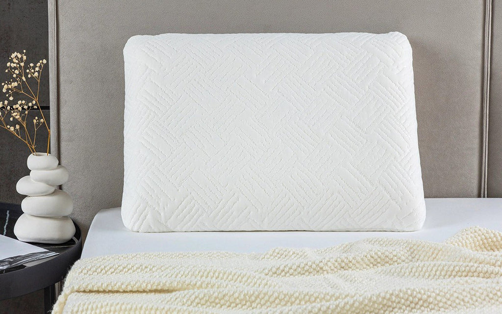 Pillo New pillow in a bedroom interior, view 2
