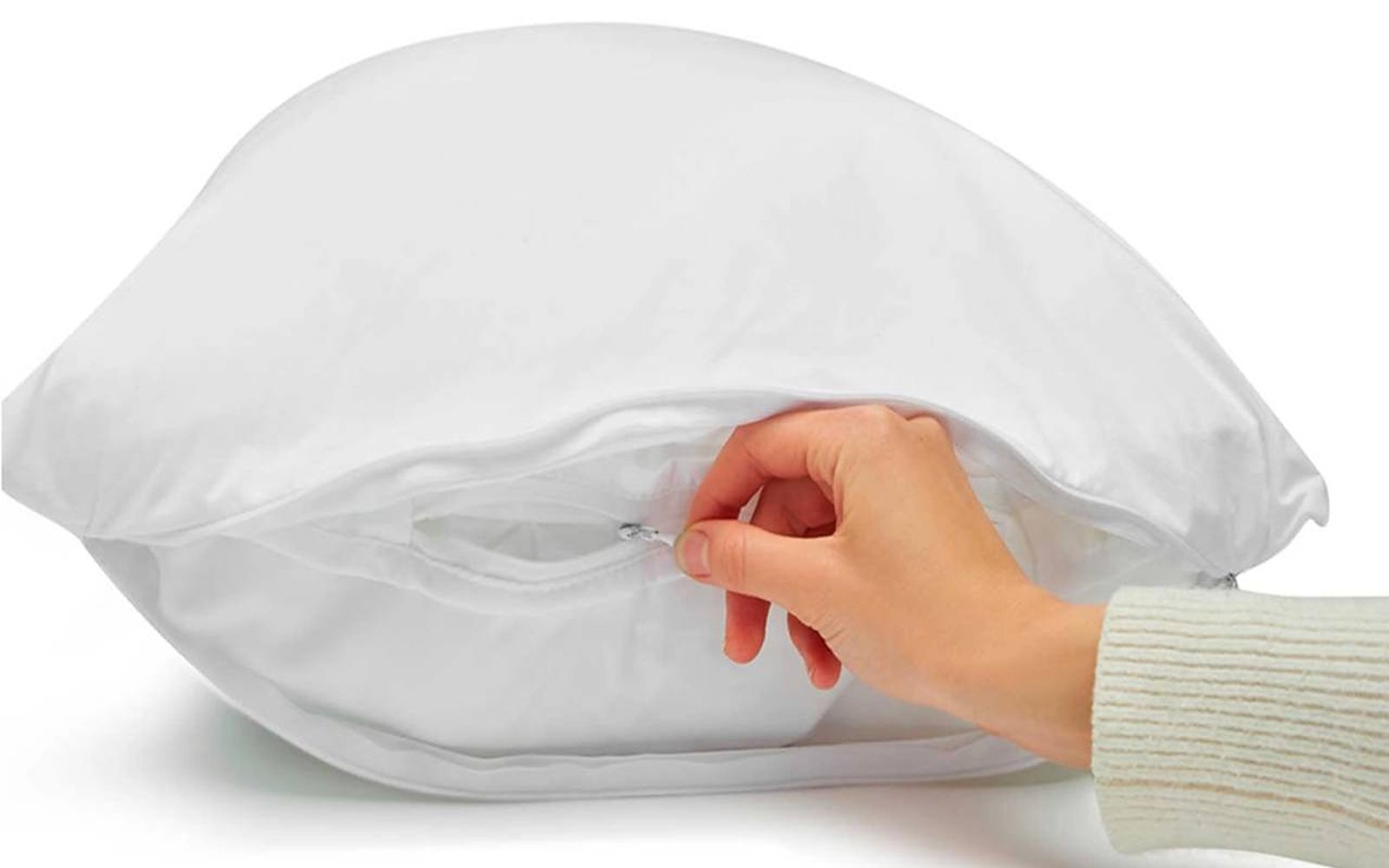 Protect-a-bed pillow, product photo on white background, view 2