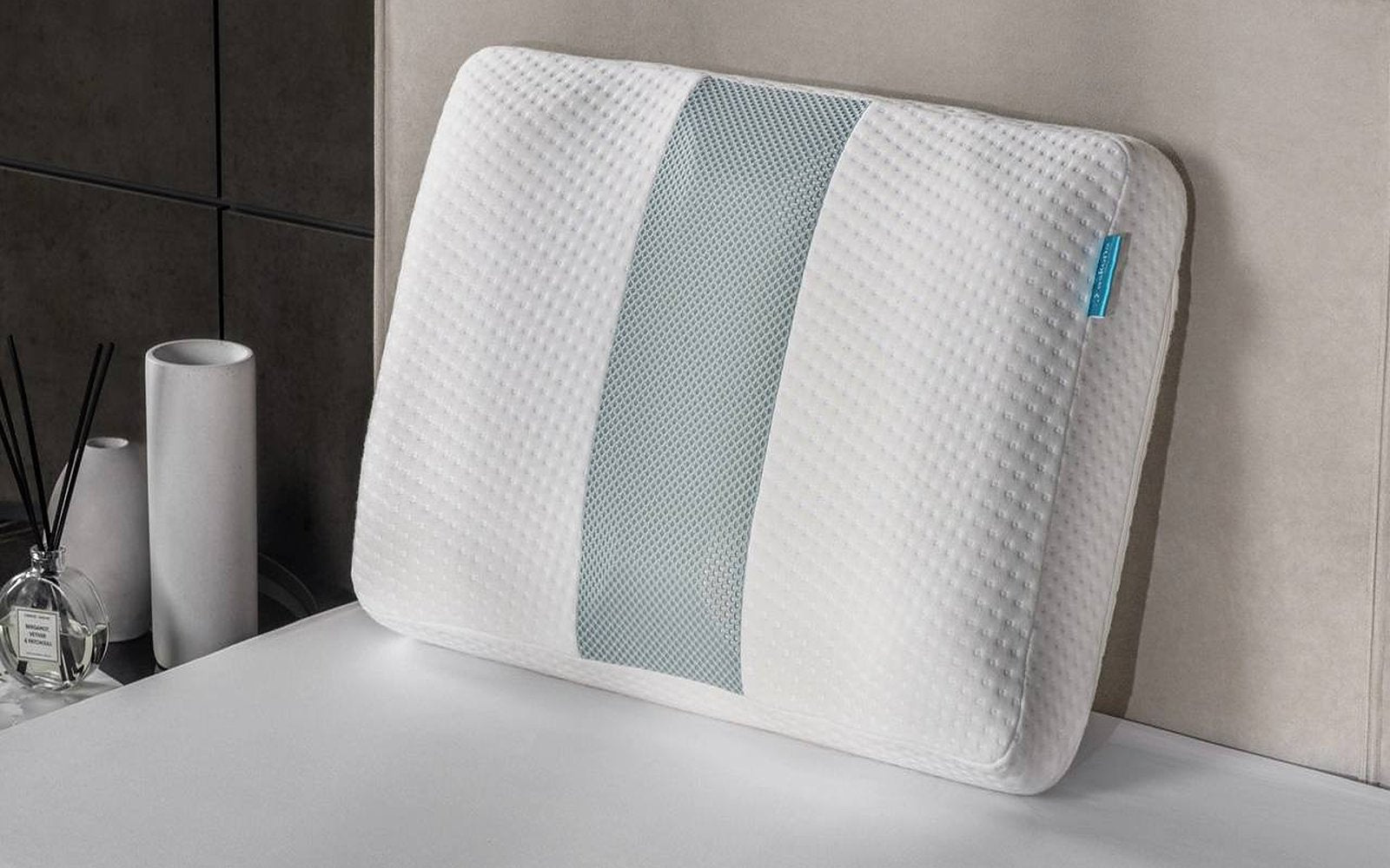 Stopsnoring pillow in a bedroom interior