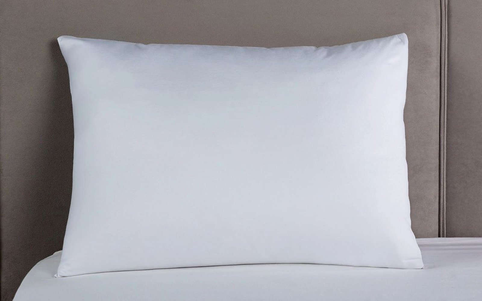 Tencel pillow protector in a bedroom interior, view 1