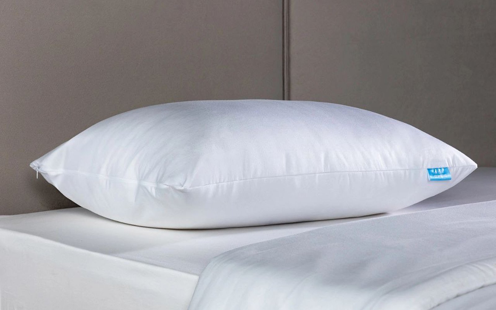 Tencel pillow protector in a bedroom interior, view 3