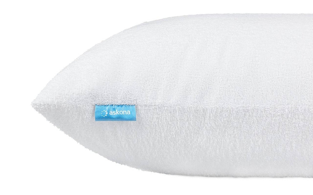 Terry pillow protector, product photo on white background, view 1