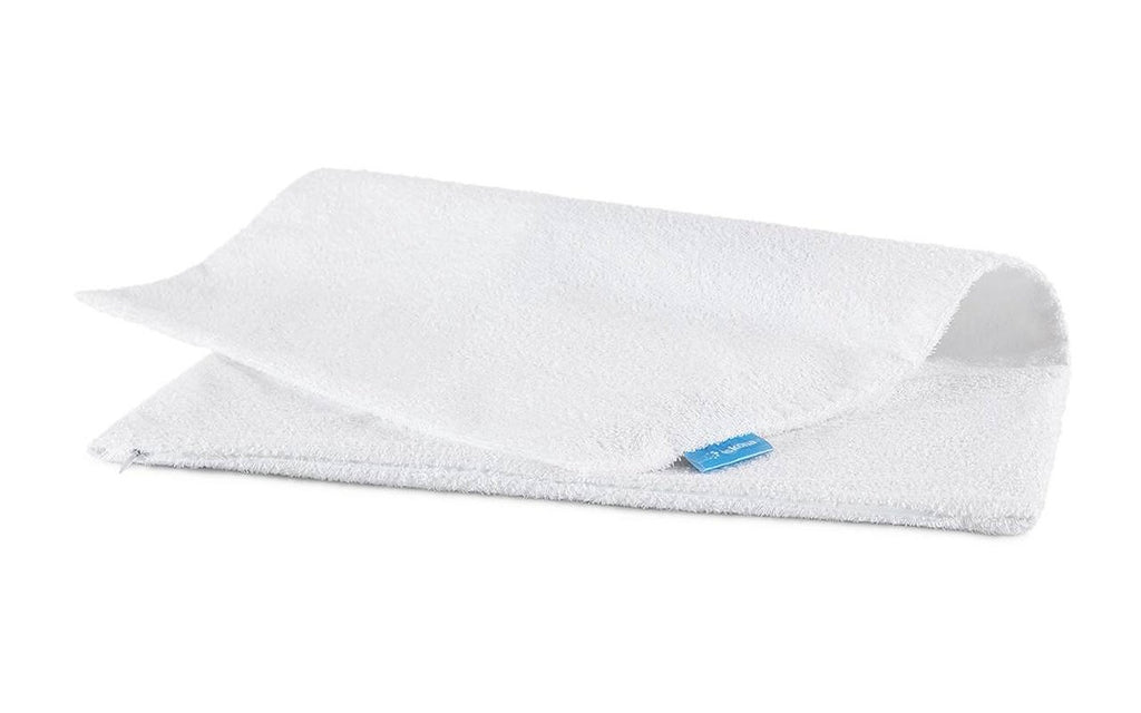 Terry pillow protector, product photo on white background, view 2