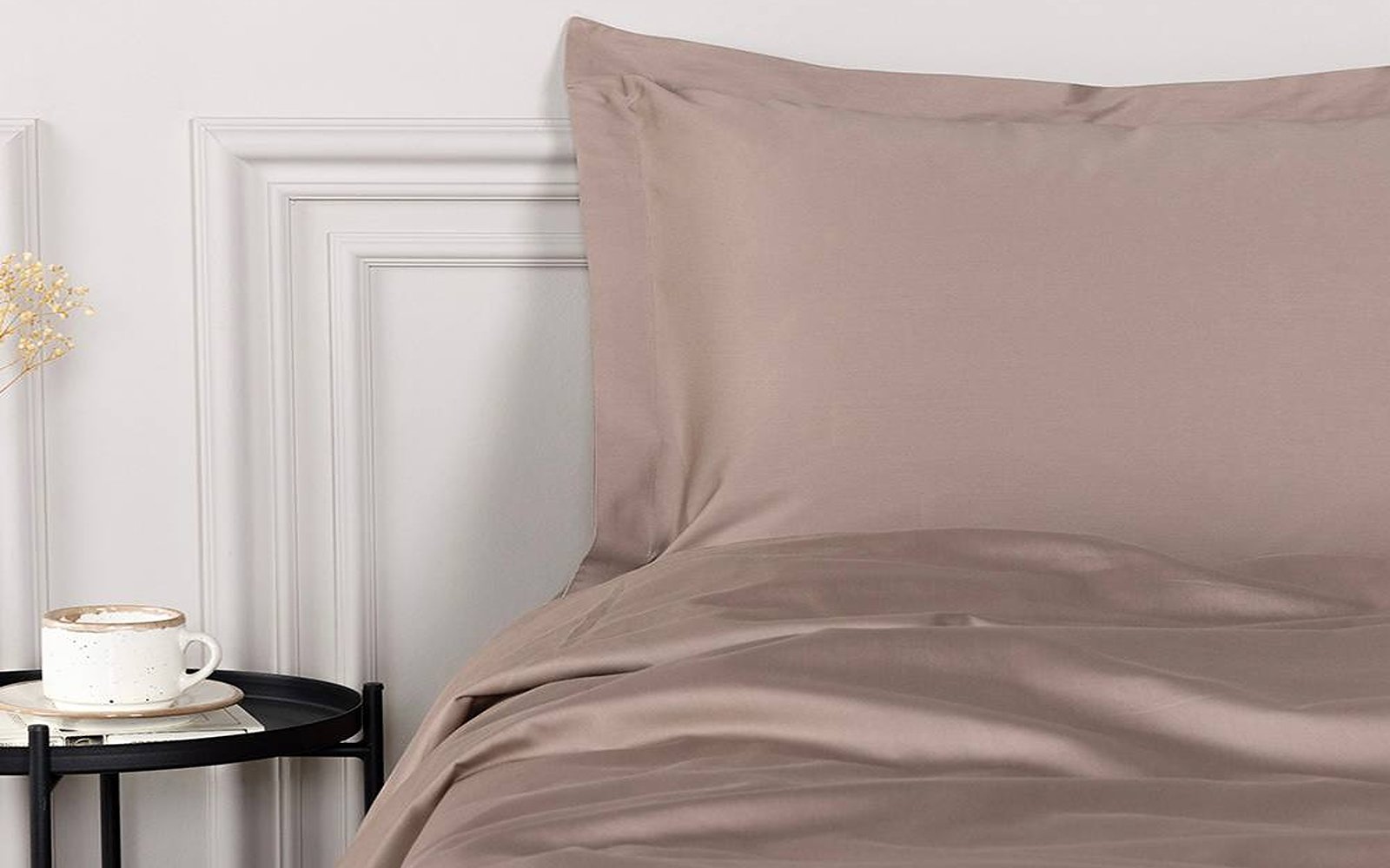 Askona Home pillowcase in a bedroom interior, view 1