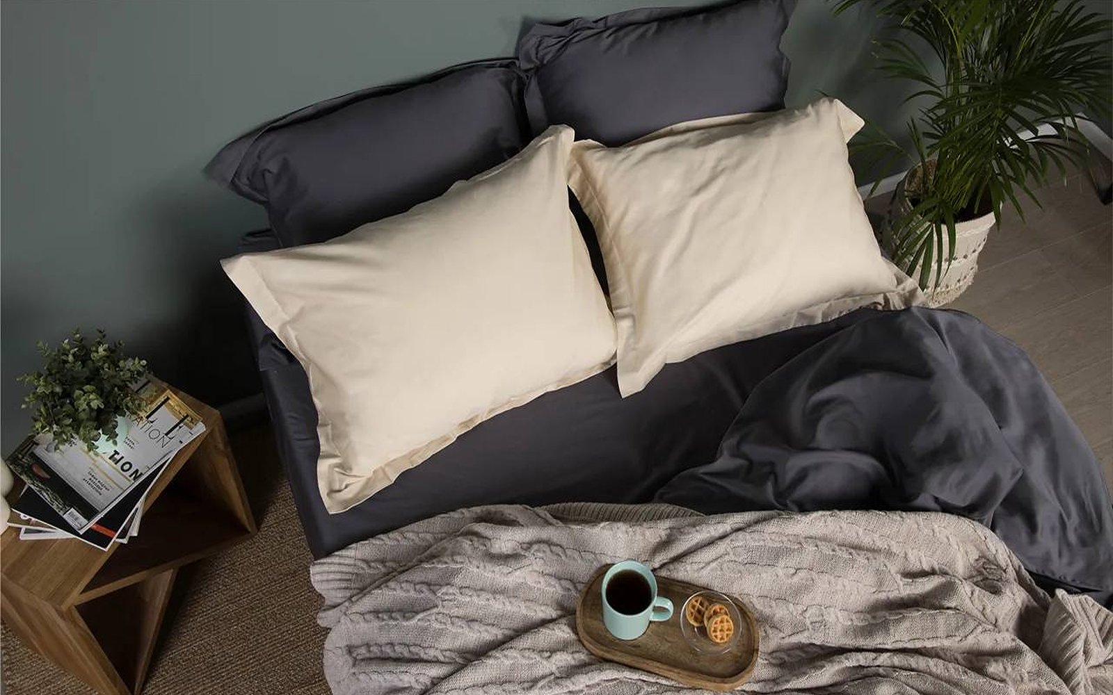 Askona Home pillowcase in a bedroom interior, view 3