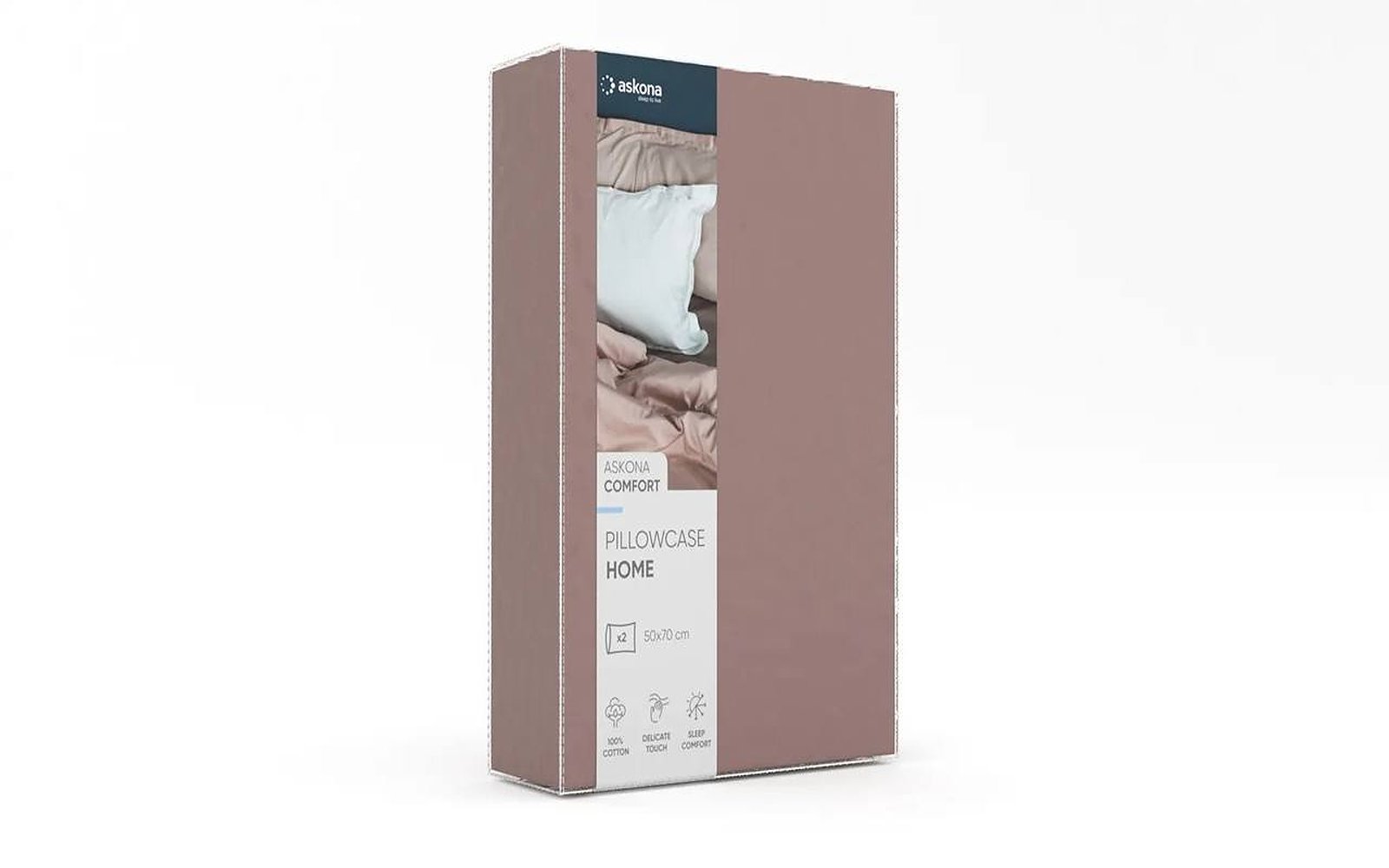 Askona Home pillowcase, product photo on white background, view 1