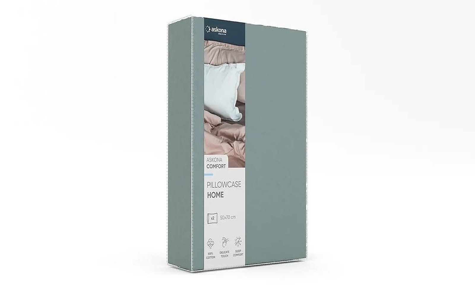 Askona Home pillowcase, product photo on white background, view 20