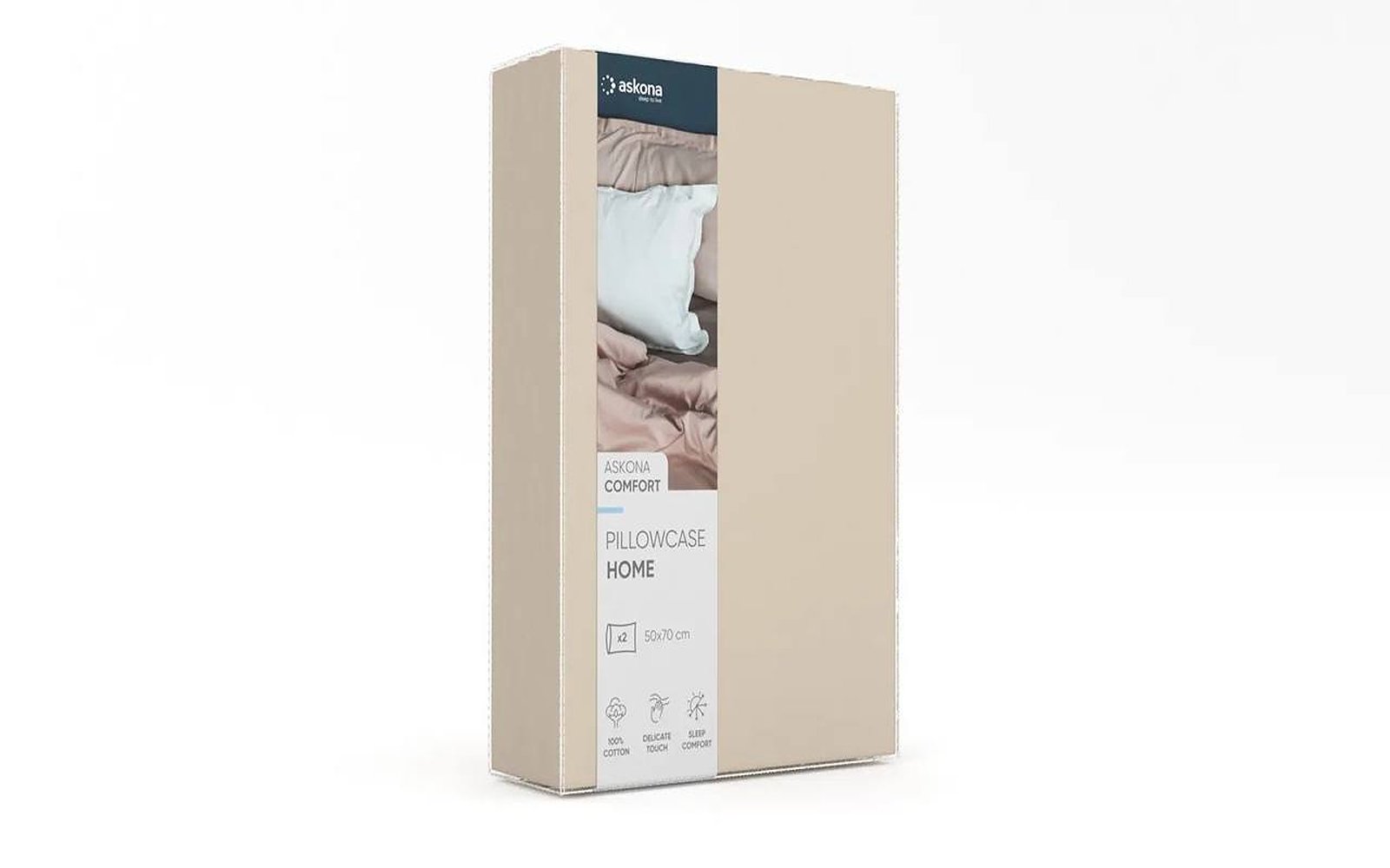 Askona Home pillowcase, product photo on white background, view 4