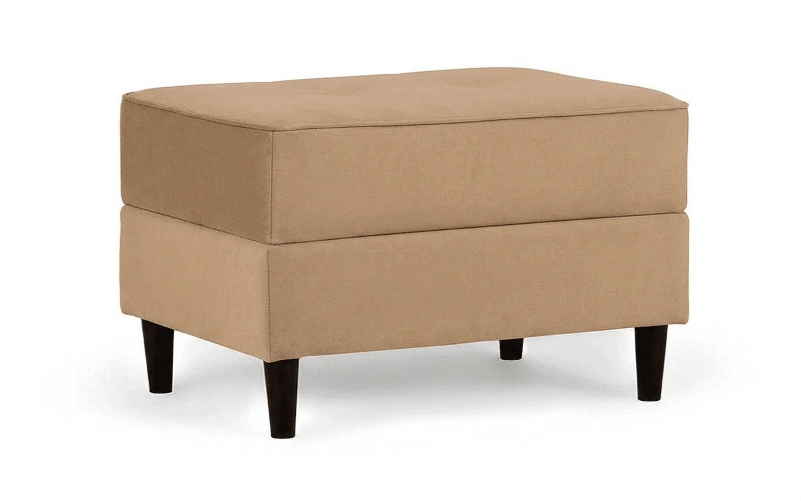 Amani Pro pouf in Casanova Beige fabric, product photo on white background