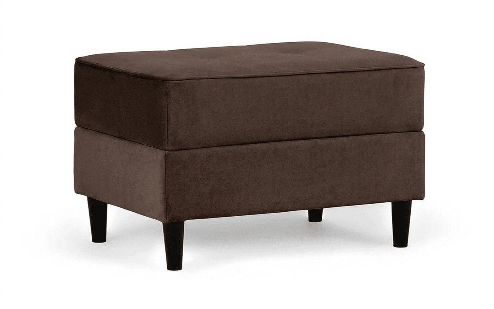 Amani Pro pouf in Casanova Chocolate fabric, product photo on white background