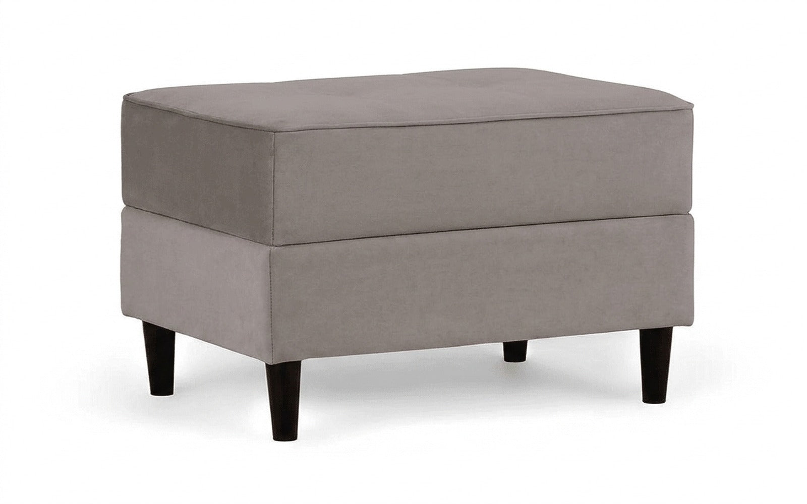 Amani Pro pouf in Casanova Grey fabric, product photo on white background
