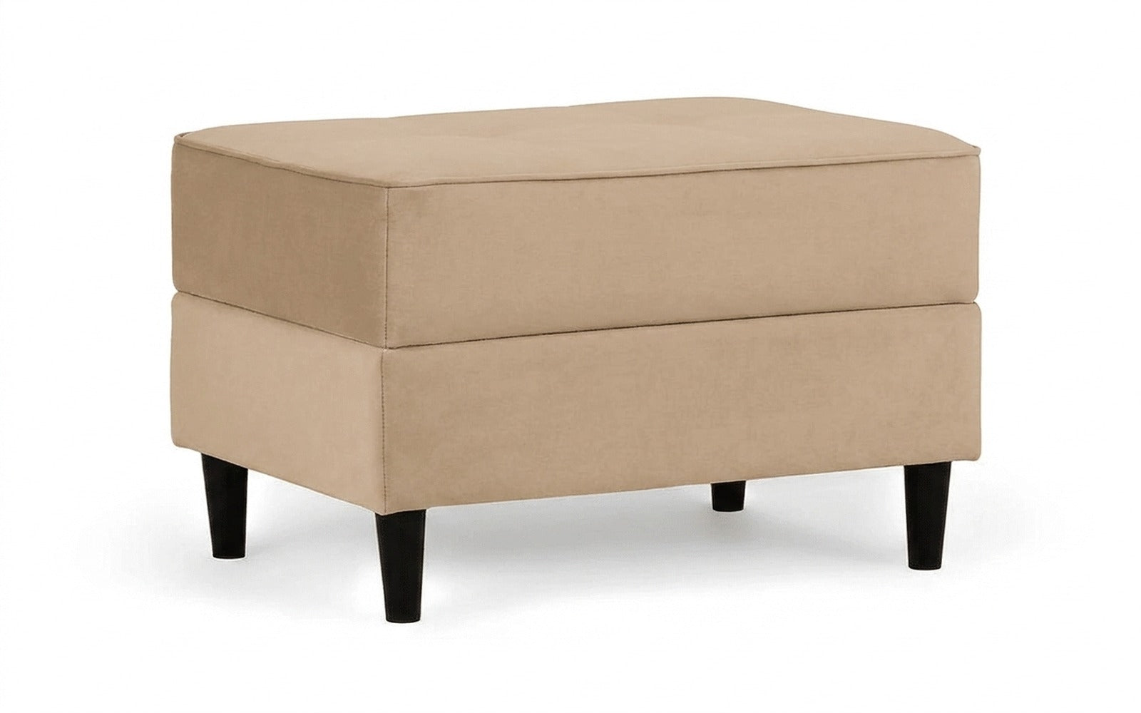 Amani Pro pouf in Casanova Milk fabric, product photo on white background