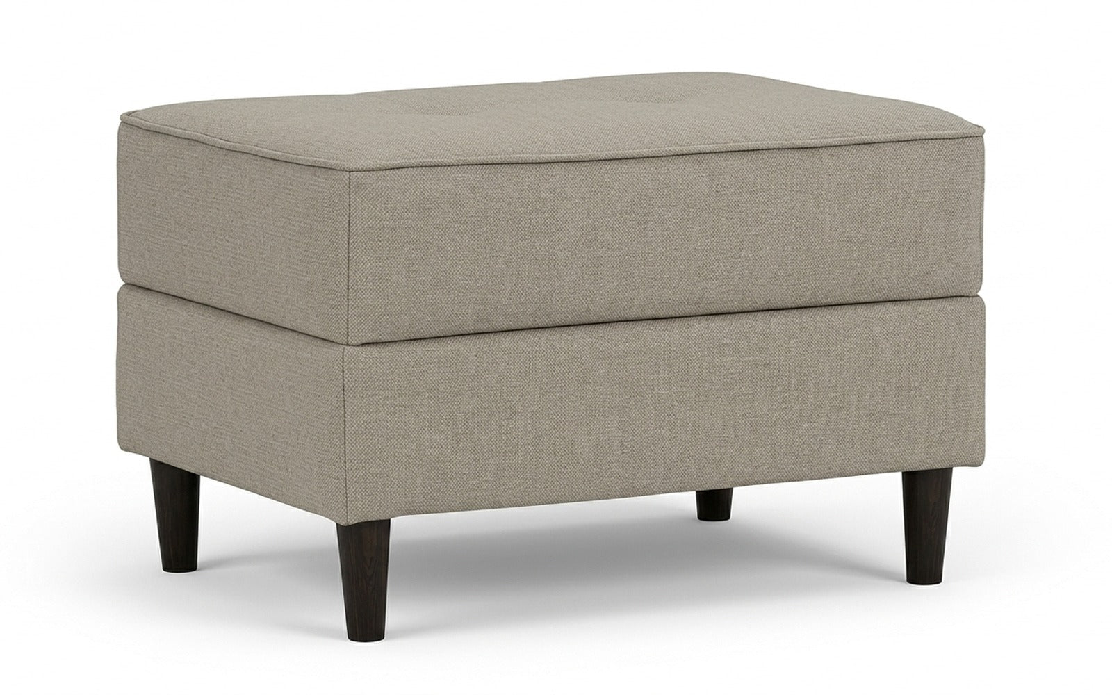 Amani Pro pouf in Forte 03 fabric, product photo on white background