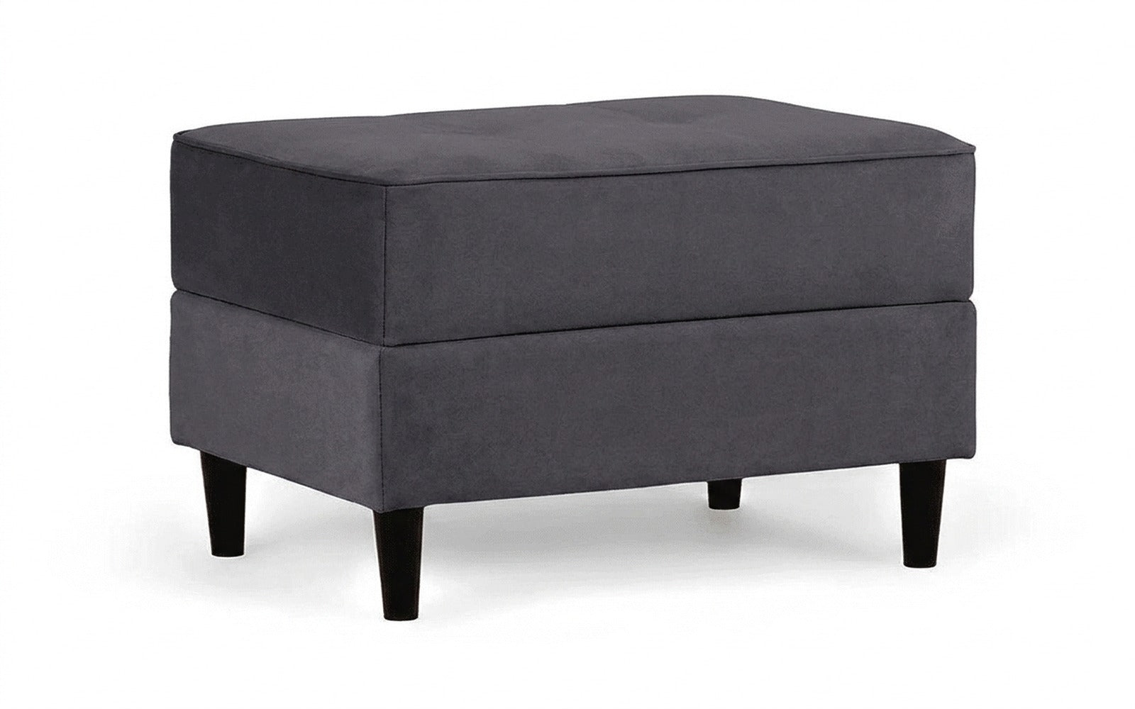 Amani Pro pouf in Galaktika Blue fabric, product photo on white background