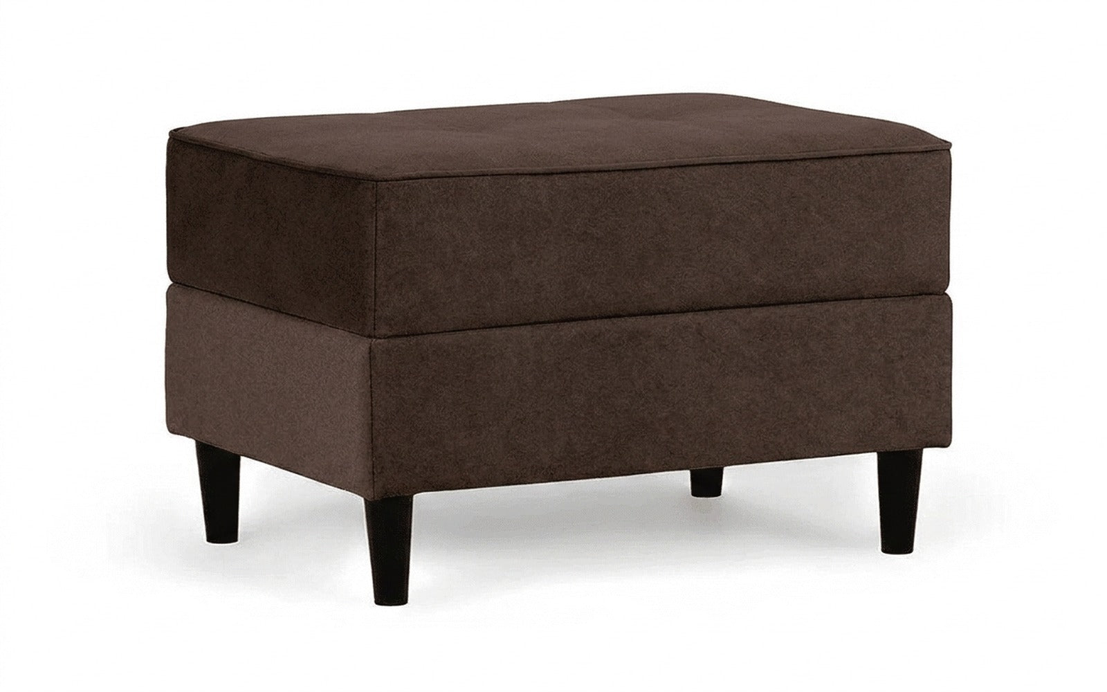 Amani Pro pouf in Galaktika Brown fabric, product photo on white background