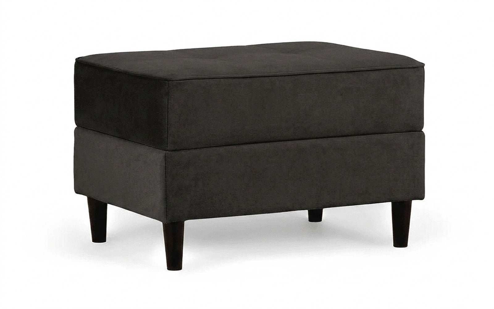 Amani Pro pouf in Galaktika Grey fabric, product photo on white background