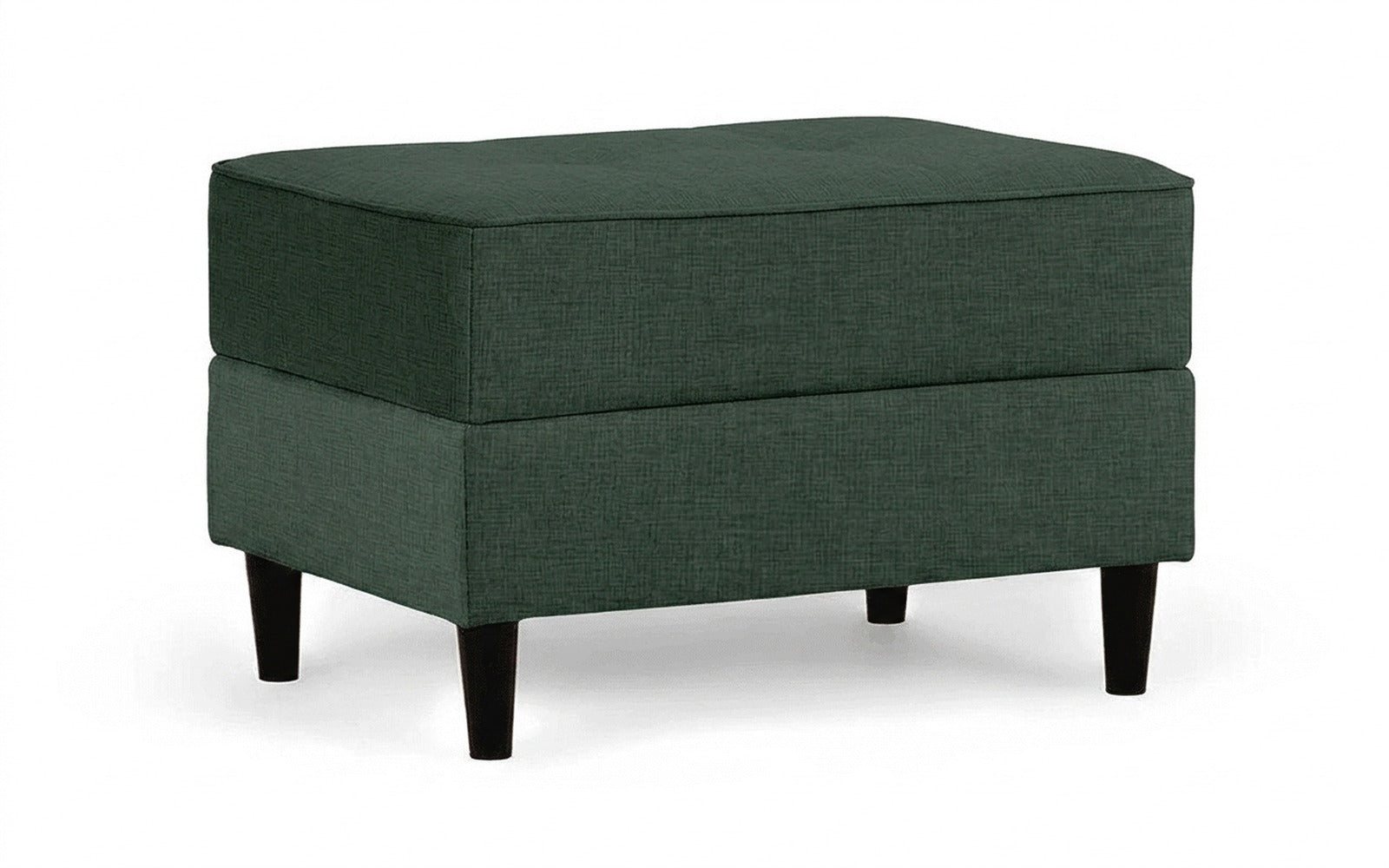 Amani Pro pouf in Lidot Green fabric, product photo on white background