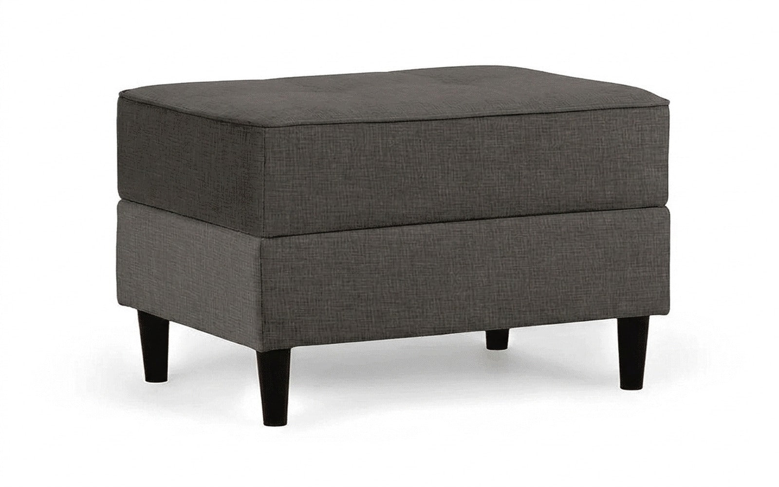 Amani Pro pouf in Lidot Grey fabric, product photo on white background