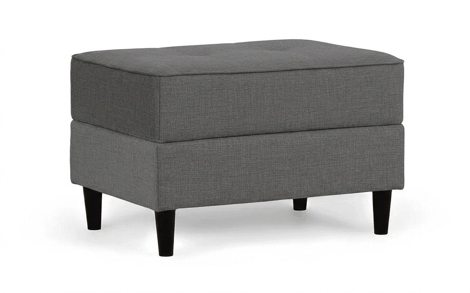Amani Pro pouf in Lidot Silver fabric, product photo on white background