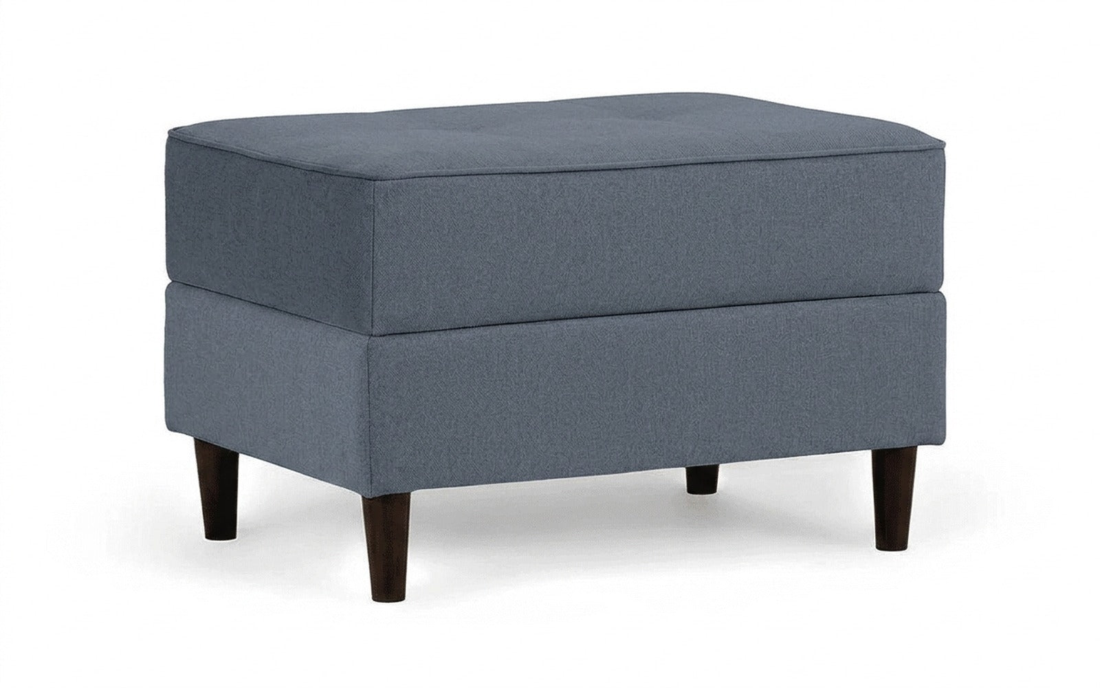 Amani Pro pouf in Prime Blue fabric, product photo on white background