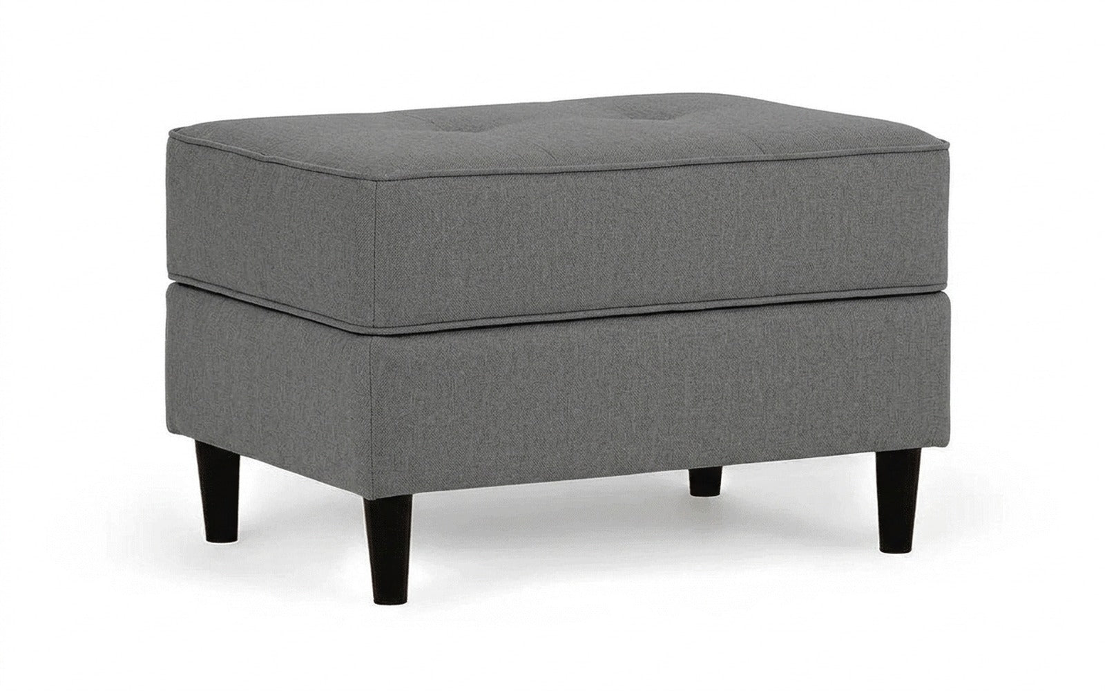 Amani Pro pouf in Prime Dark fabric, product photo on white background