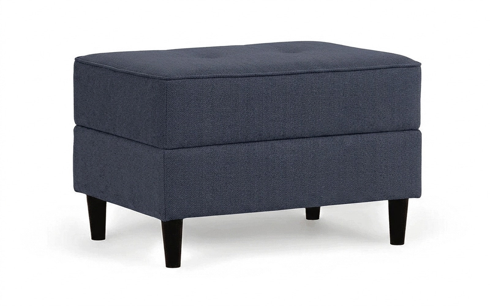 Amani Pro pouf in Royal I Indigo fabric, product photo on white background