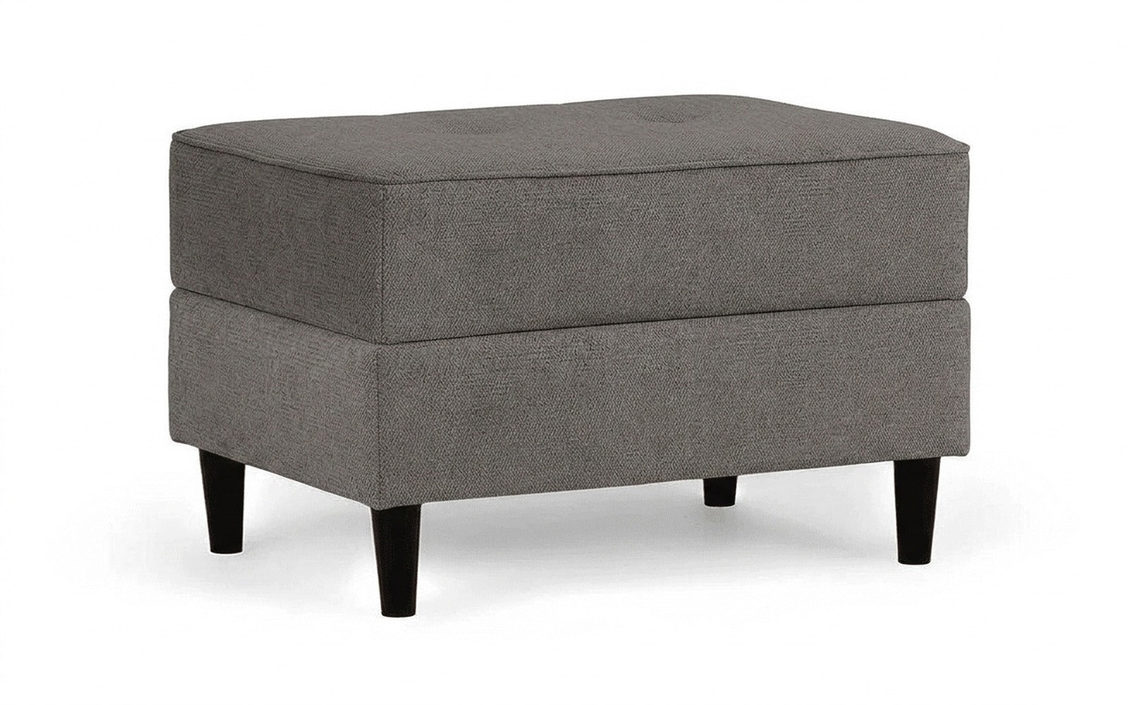 Amani Pro pouf in Royal I Mist fabric, product photo on white background