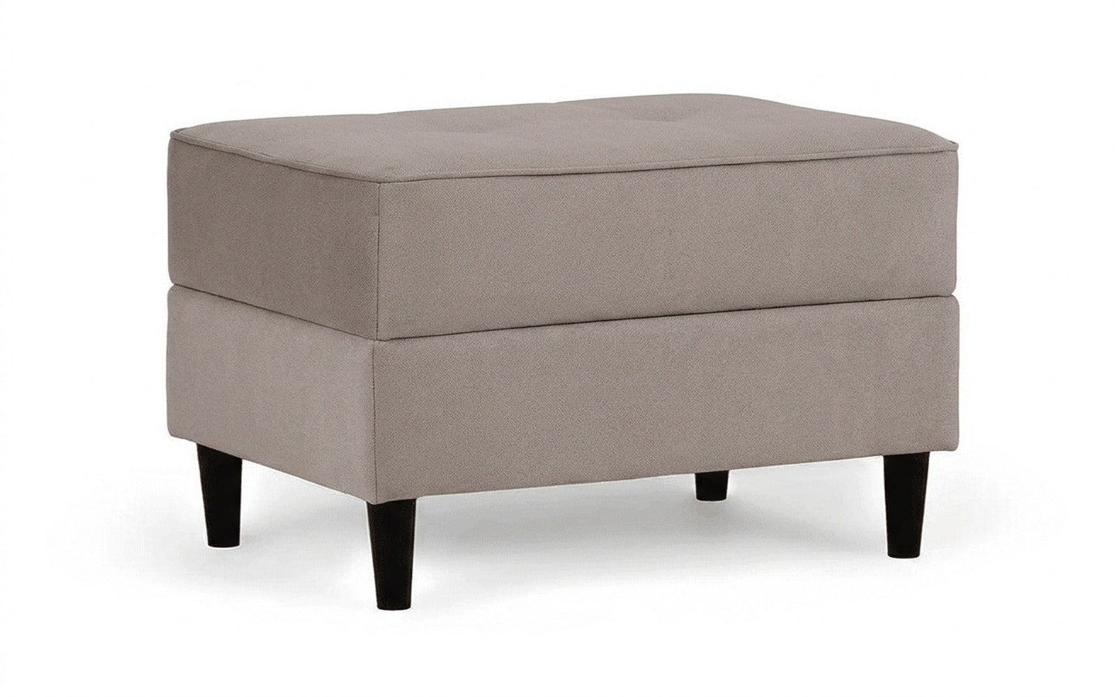 Amani Pro pouf in Shammy Foggy fabric, product photo on white background