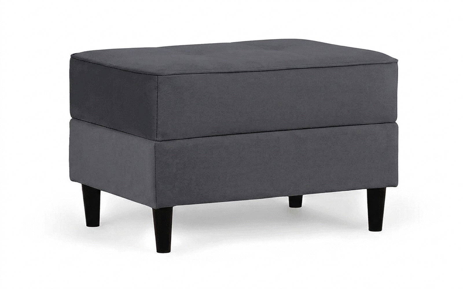 Amani Pro pouf in Shammy Frosty fabric, product photo on white background