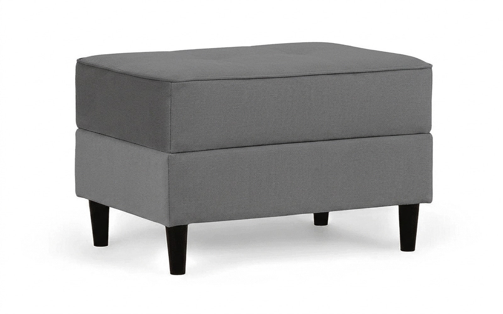 Amani Pro pouf in Sky Velvet 08 fabric, product photo on white background