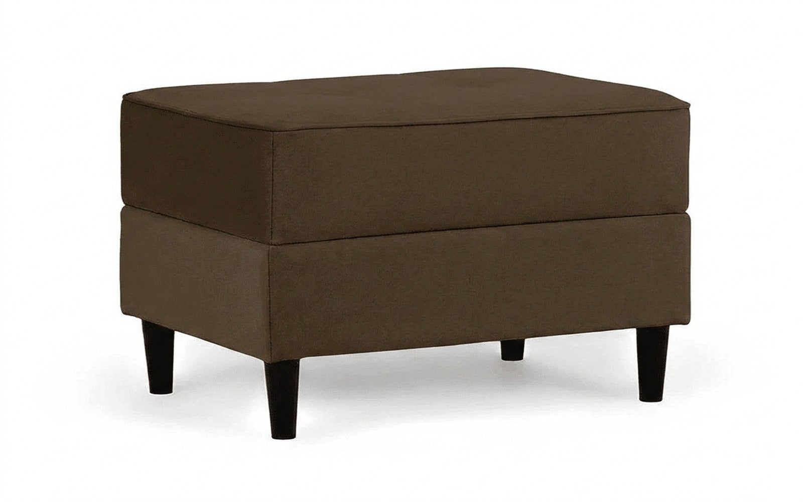 Amani Pro pouf in Sky Velvet 12 fabric, product photo on white background