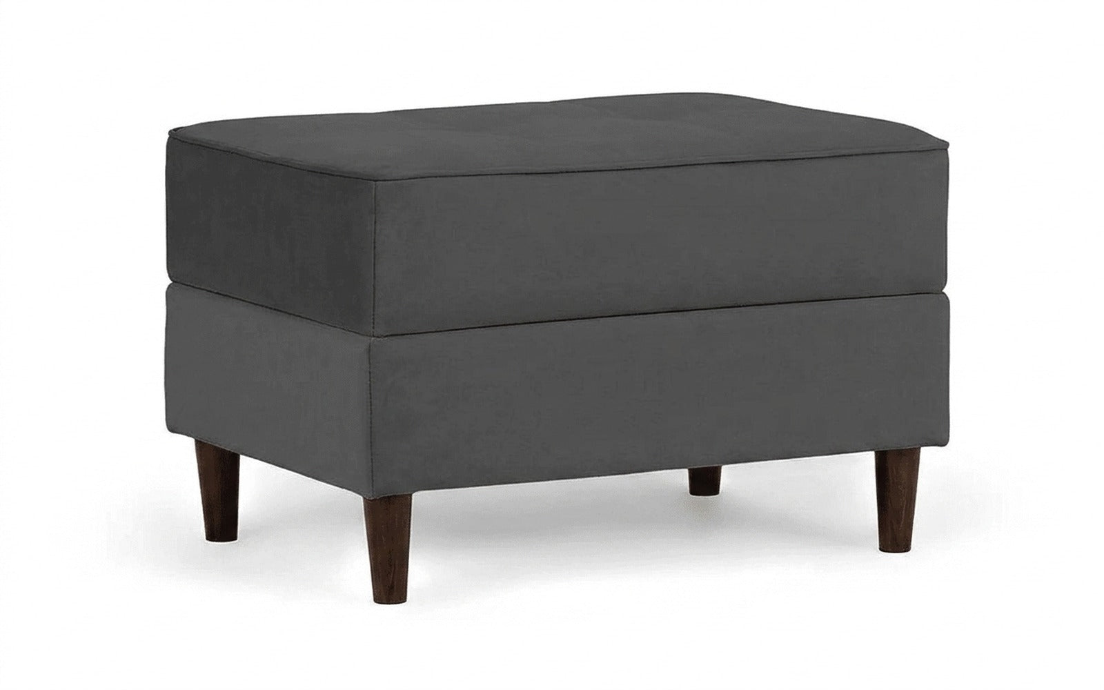 Amani Pro pouf in Sky Velvet 16 fabric, product photo on white background