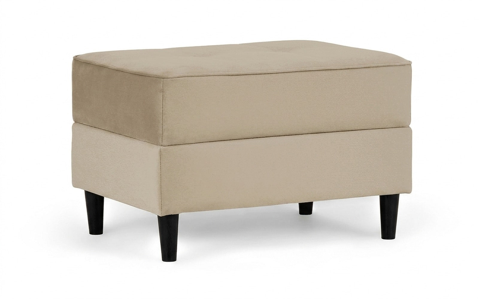 Amani Pro pouf in Sky Velvet 21 fabric, product photo on white background