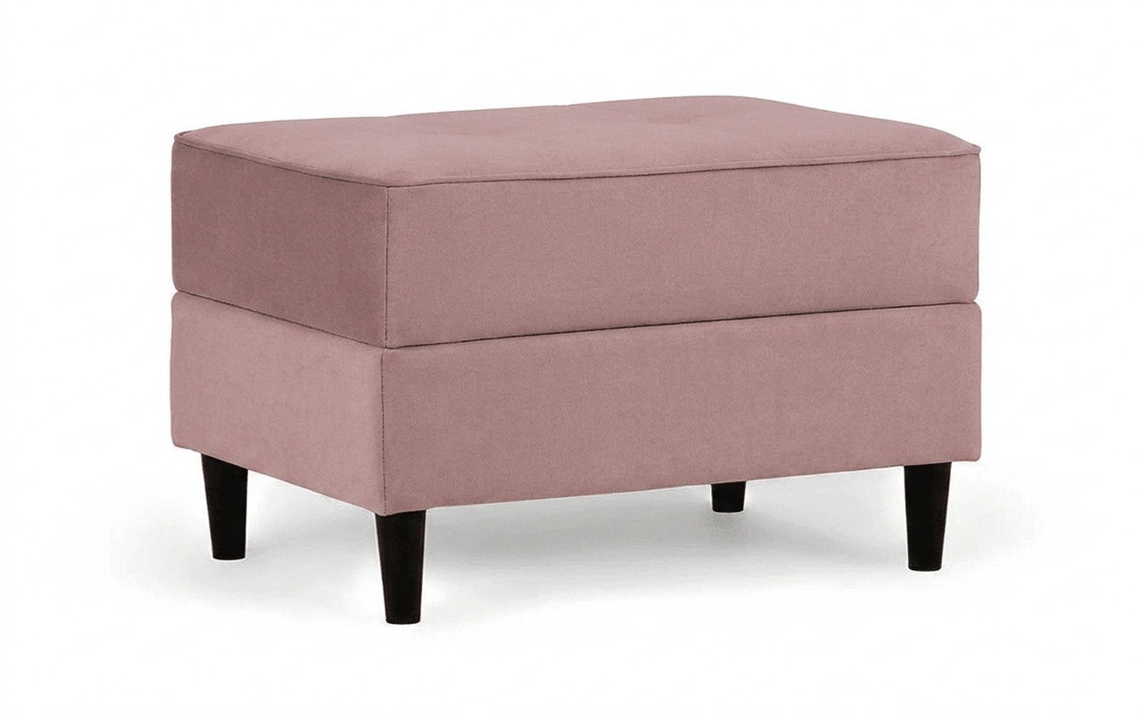 Amani Pro pouf in Sky Velvet 252 fabric, product photo on white background