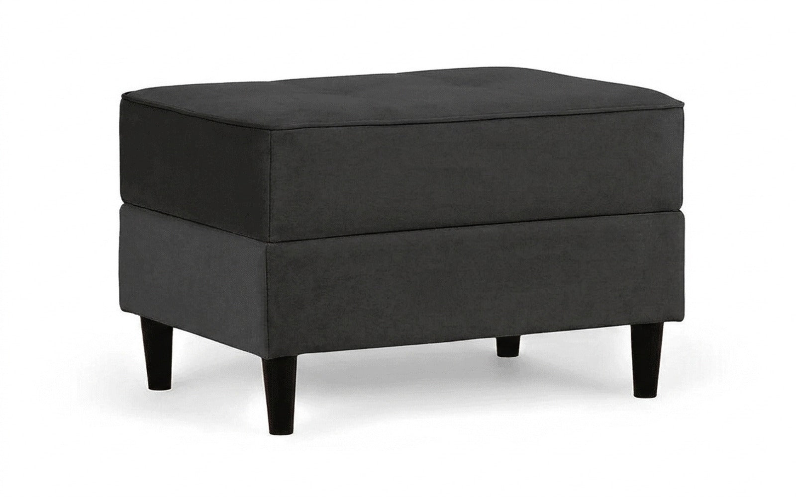 Amani Pro pouf in Sky Velvet 38 fabric, product photo on white background