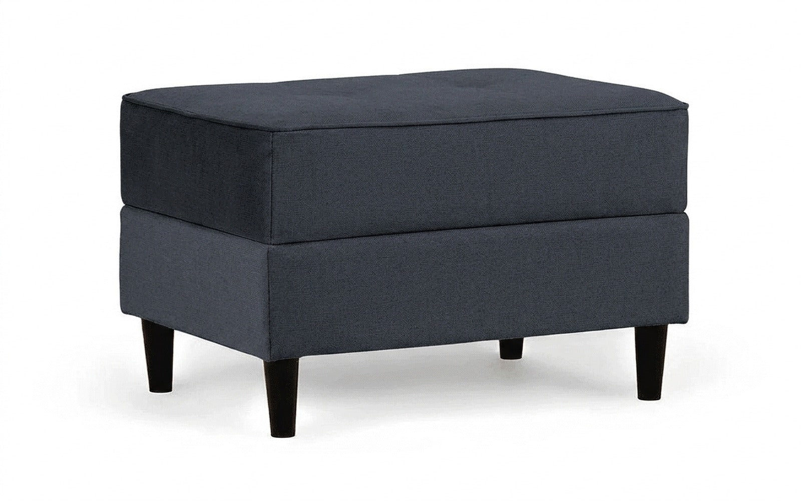 Amani Pro pouf in Sky Velvet 40 fabric, product photo on white background