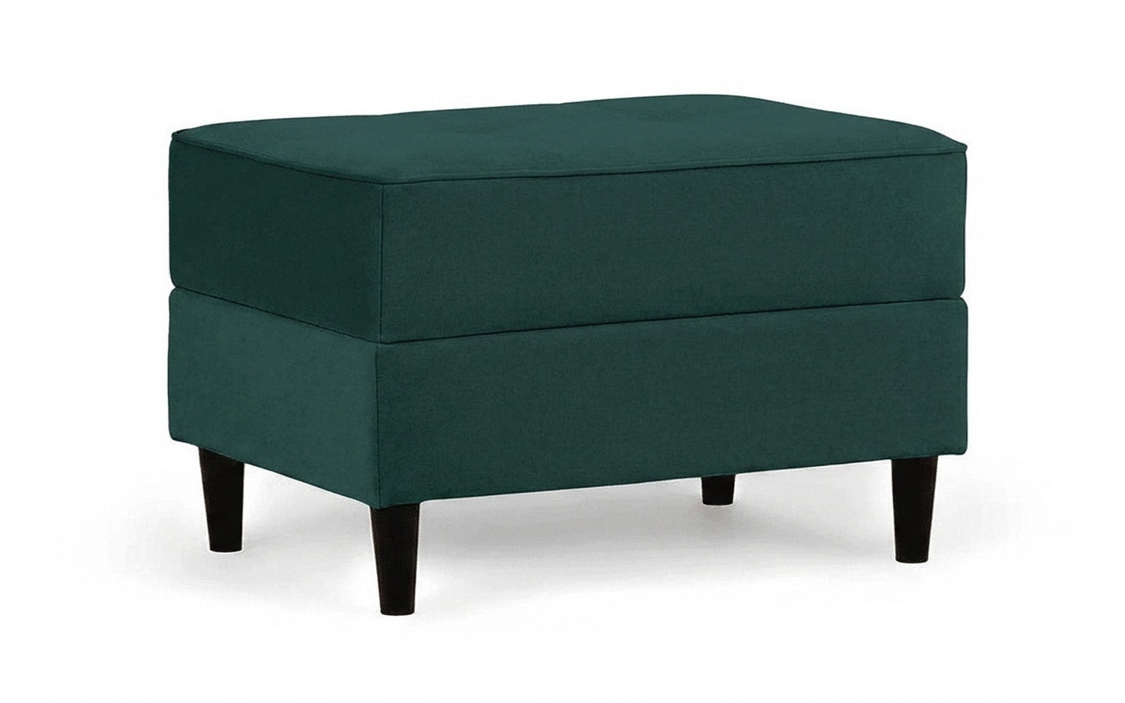 Amani Pro pouf in Sky Velvet 42 fabric, product photo on white background