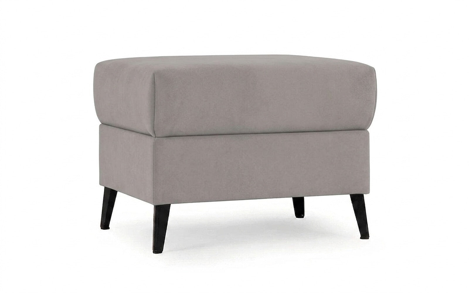 Laguna pouf in Casanova Grey fabric, product photo on white background