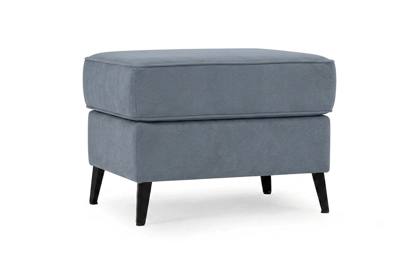 Laguna pouf in Casanova Ice fabric, product photo on white background