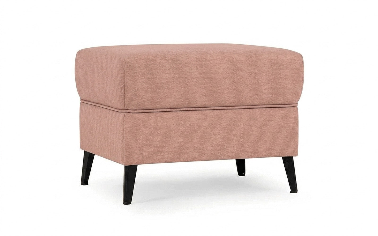 Laguna pouf in Casanova Pudra fabric, product photo on white background