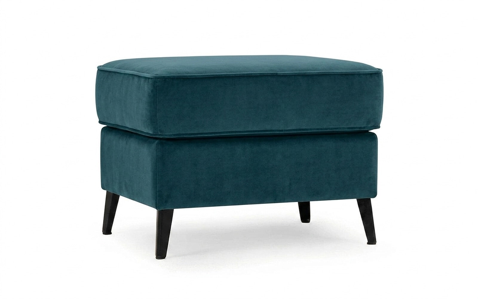 Laguna pouf in Casanova Seawave fabric, product photo on white background