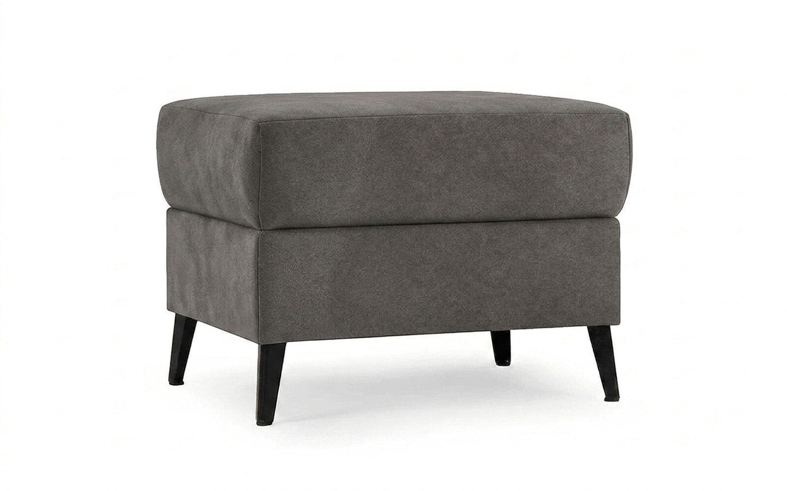 Laguna pouf in Galaktika Ash fabric, product photo on white background