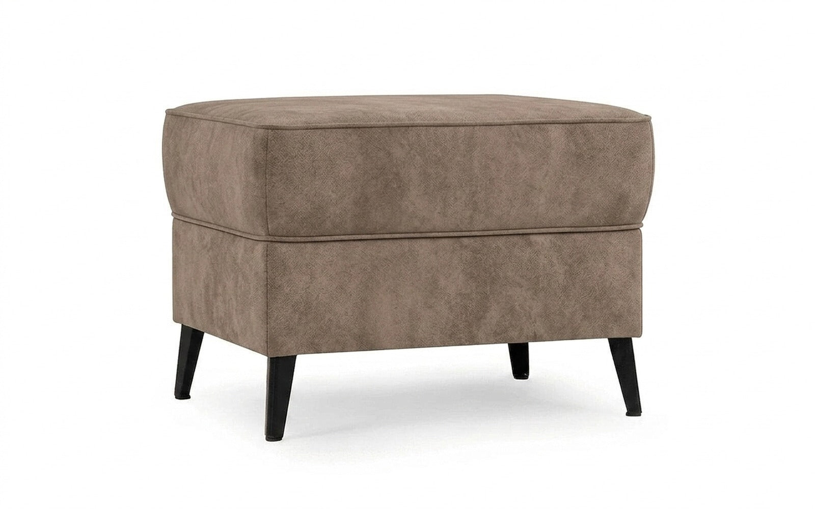 Laguna pouf in Galaktika Beige fabric, product photo on white background