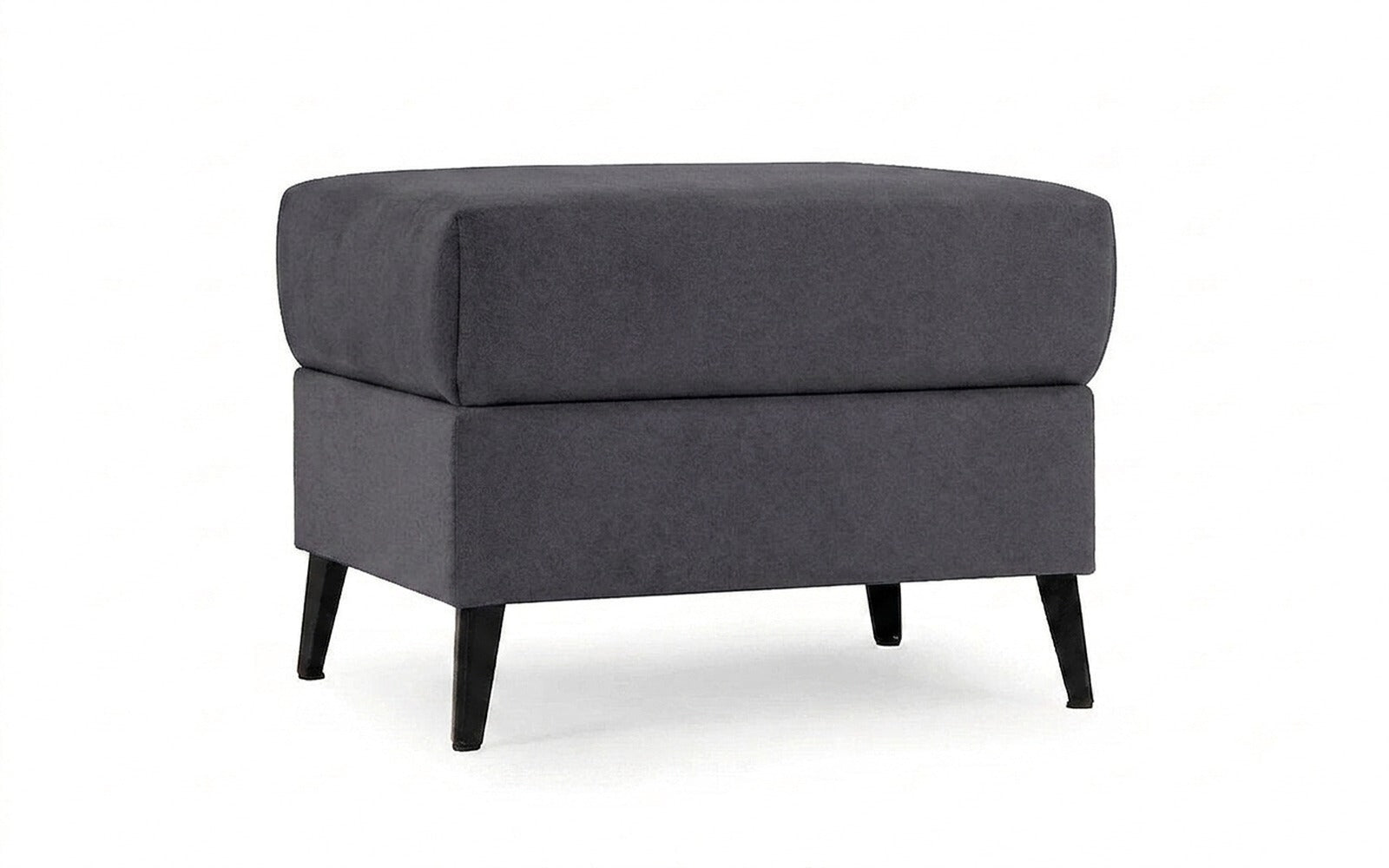 Laguna pouf in Galaktika Blue fabric, product photo on white background