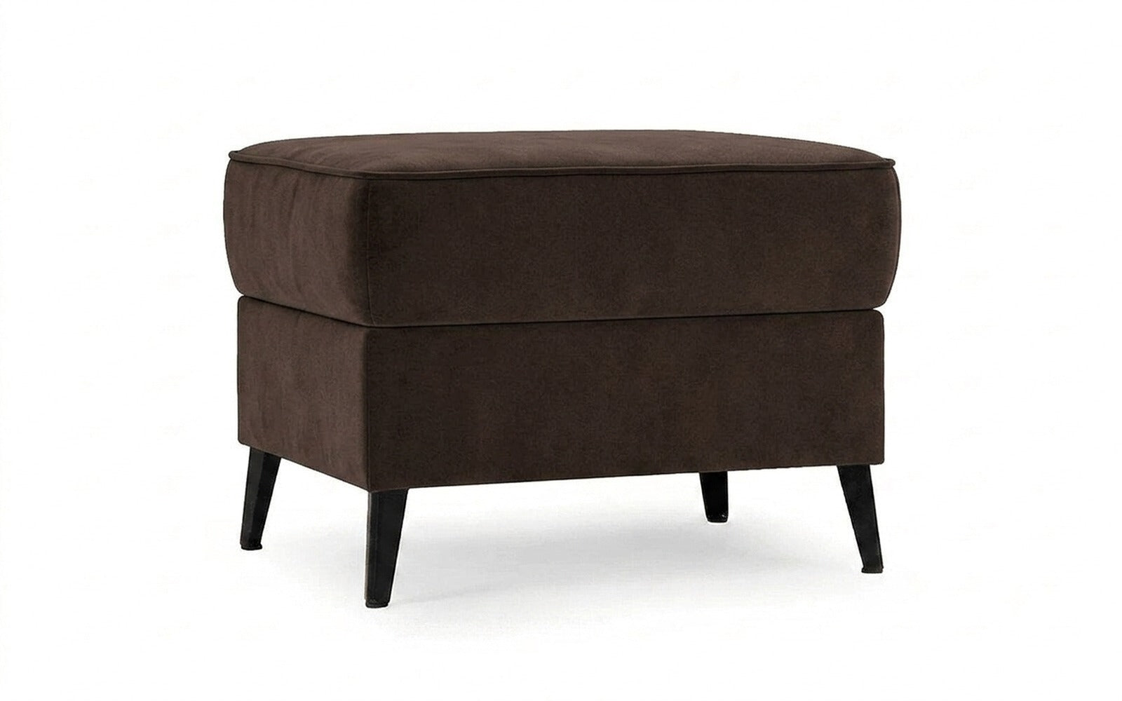 Laguna pouf in Galaktika Brown fabric, product photo on white background